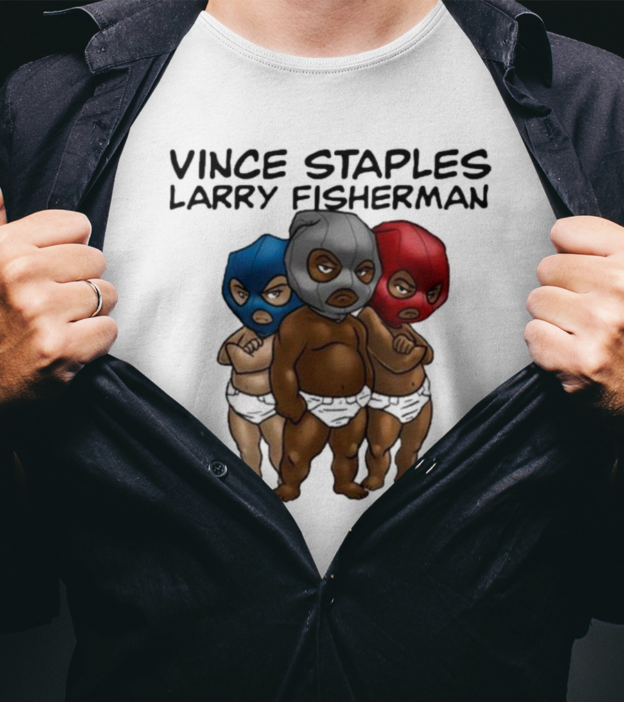 Vince Staples Larry Fisherman Stolen Youth Mixtape Luchador Masked Babies T-Shirt