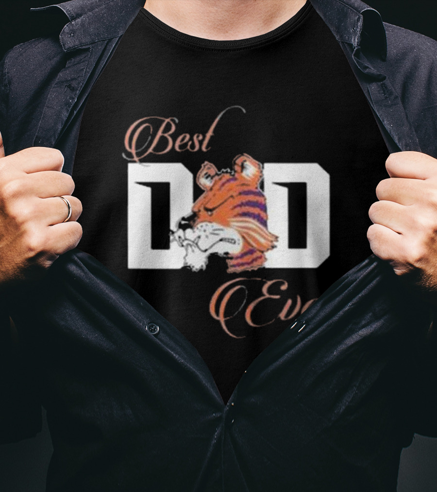 Best Dad Ever Clemson Tigers Football T-Shirt