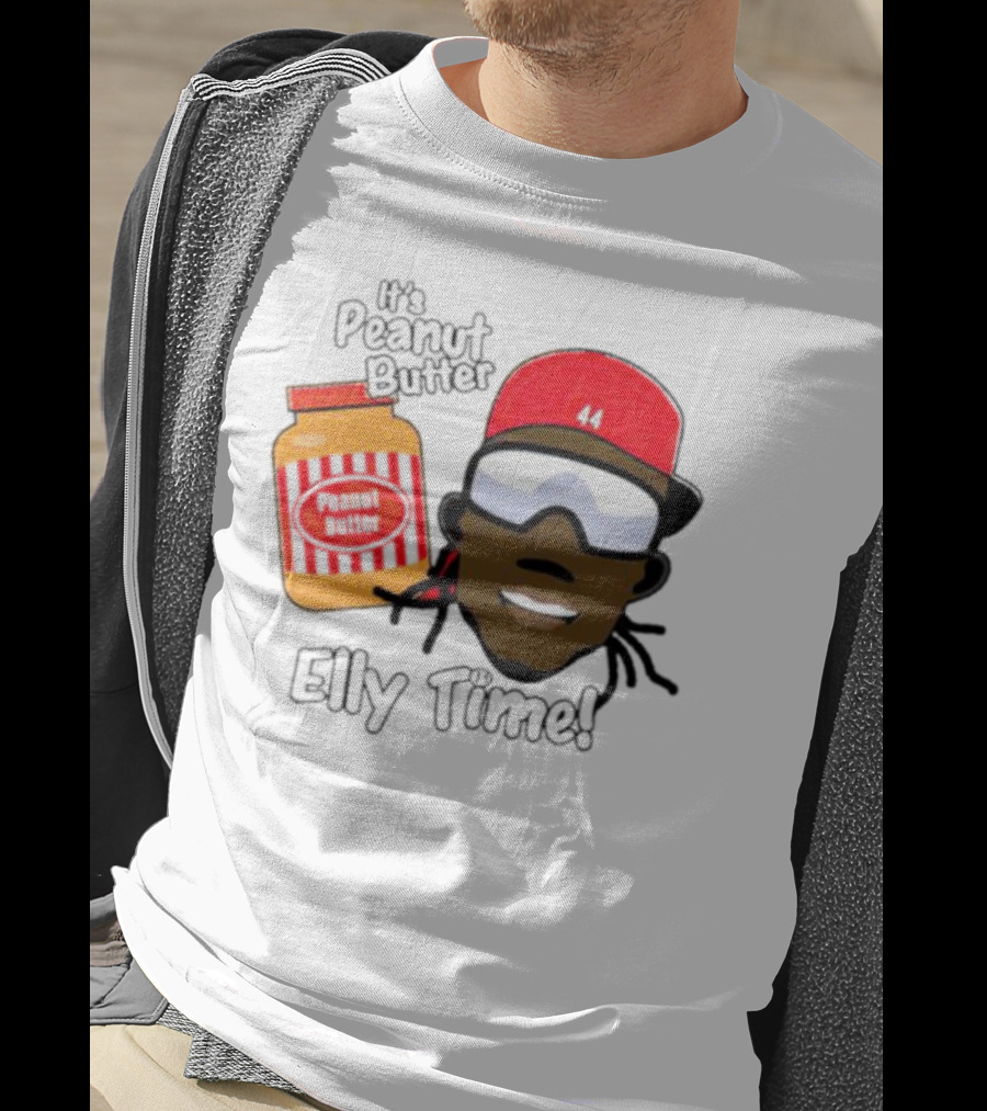 Elly De La Cruz It's Peanut Butter Elly Time 44 Red Cap And Jar T-Shirt