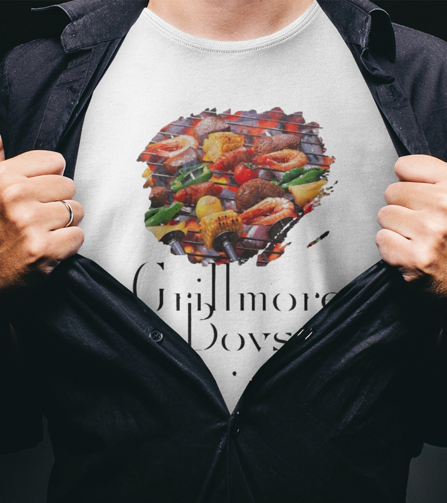 Grillmore Boys BBQ Feast Vegetables Meat Peppers Grilling T-Shirt