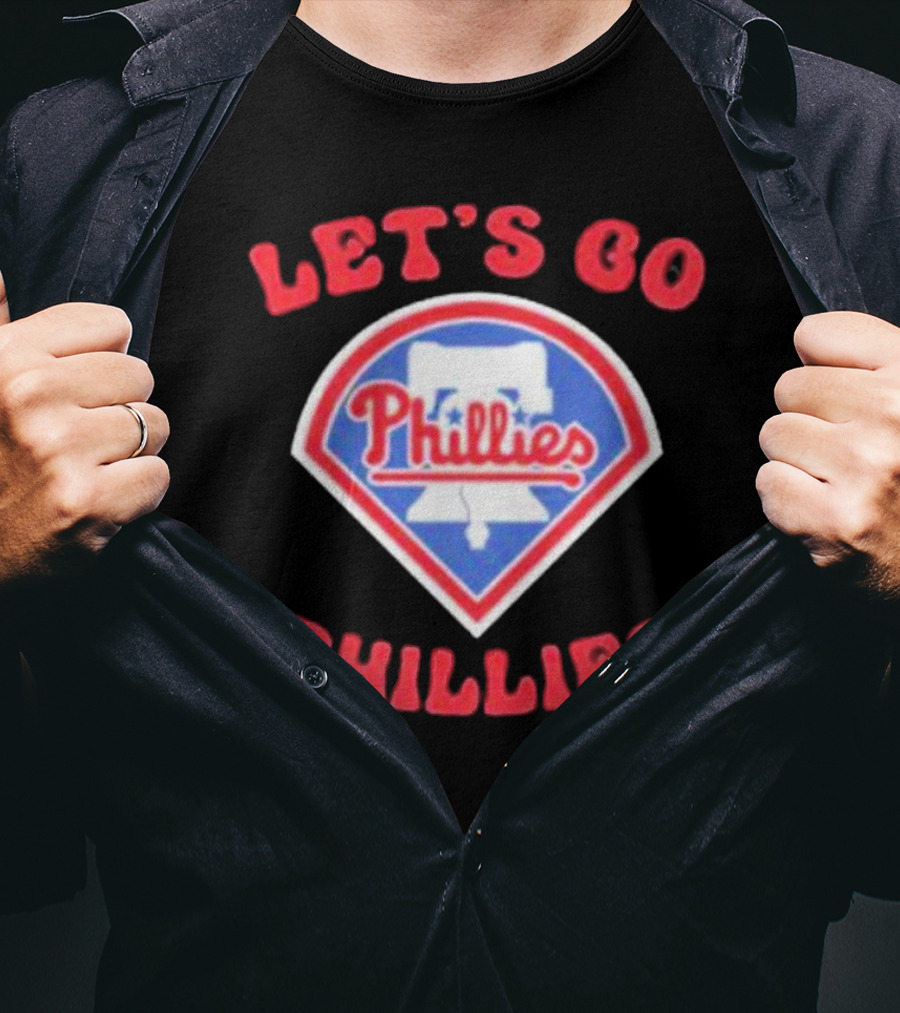 Let's Go Phillies Liberty Bell Baseball Team Fan Support T-Shirt