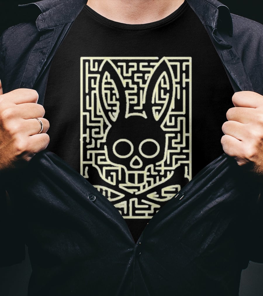 Psycho Bunny Pisani Skull Crossbones Maze T-Shirt