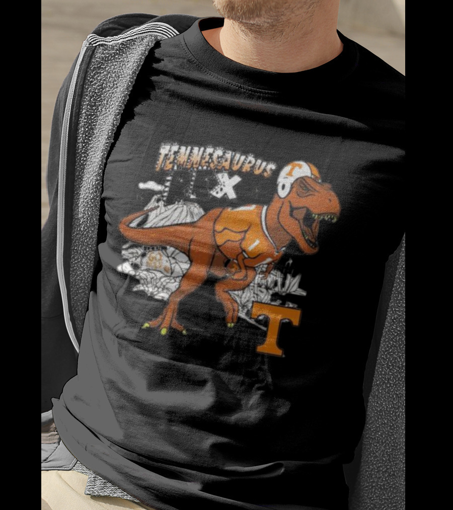 Tennesaurus Rex Football Dinosaur Tennessee Vols T-Shirt