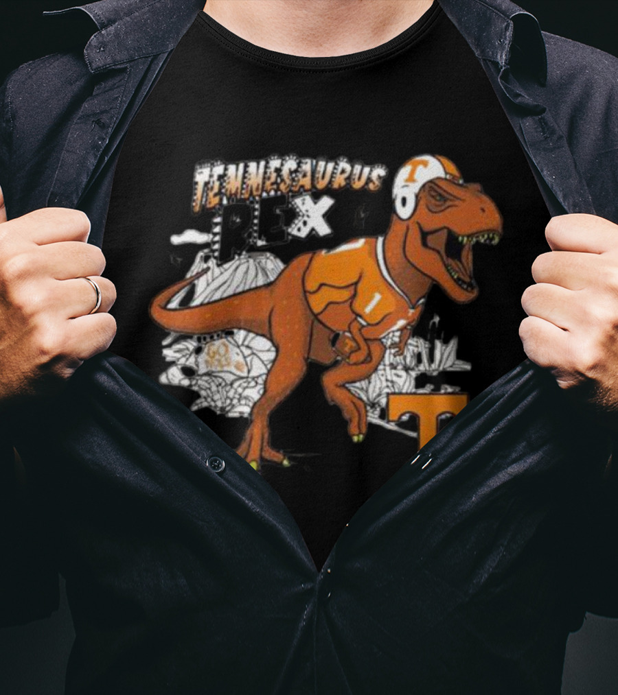 Tennesaurus Rex Football Dinosaur Tennessee Vols T-Shirt