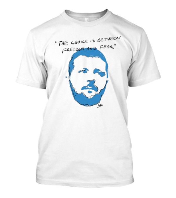 Freedom And Fear Blue Face T-Shirt