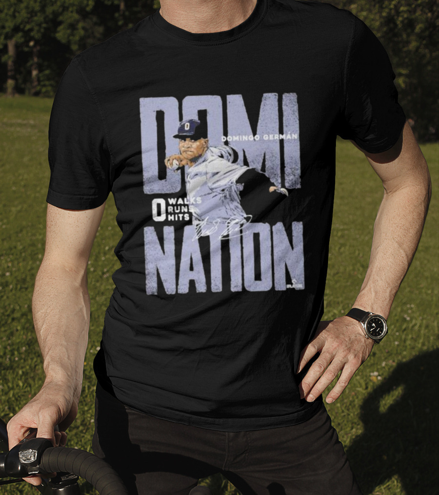 Domingo German New York Domination 0 Walks 0 Runs 0 Hits Perfect Game Signature T-Shirt