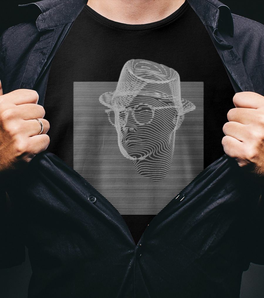 Emerging 3 Contemplation Optical Illusion Hat And Glasses T-Shirt