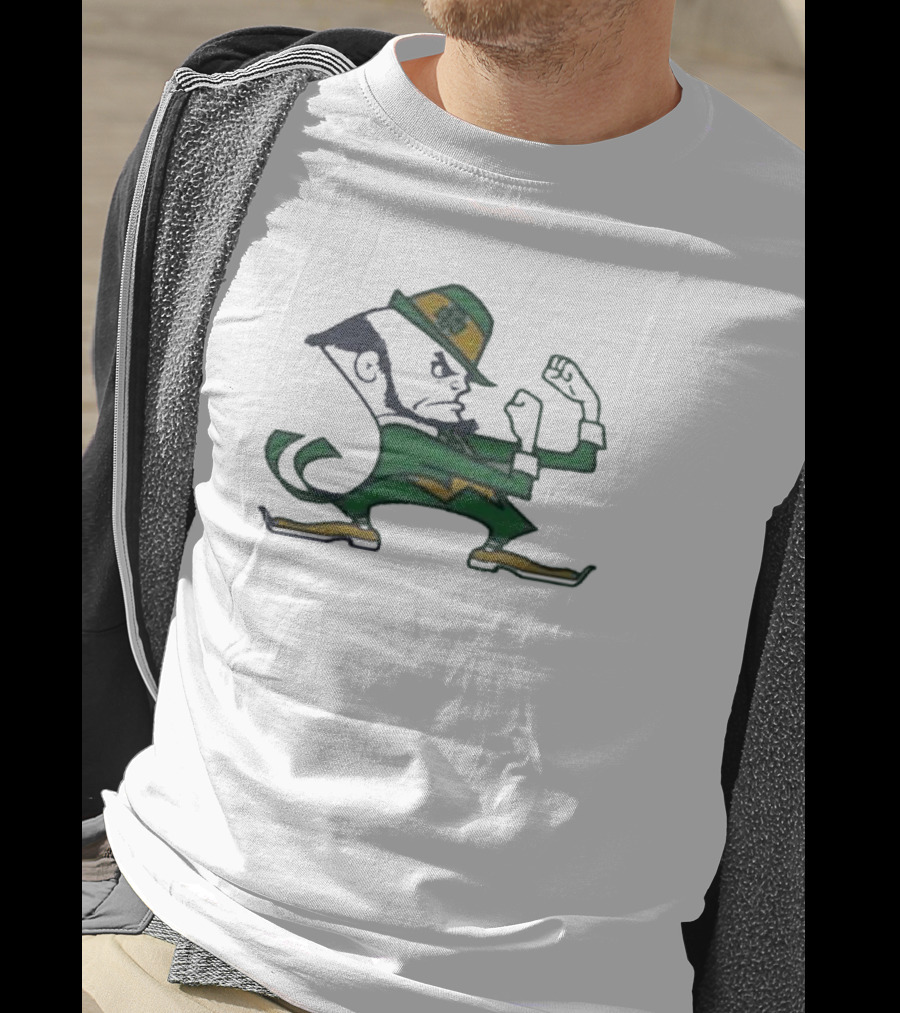 Frank Fleming Notre Dame Fighting Irish Leprechaun Iconic Mascot T-Shirt