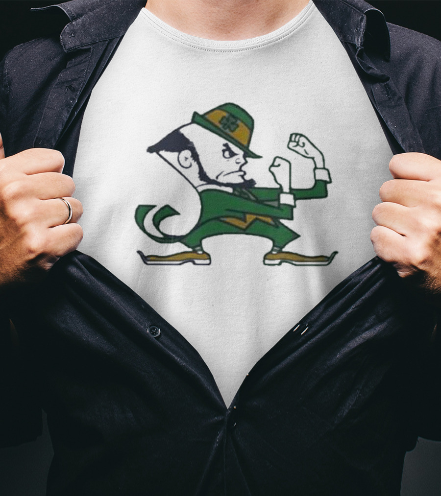 Frank Fleming Notre Dame Fighting Irish Leprechaun Iconic Mascot T-Shirt