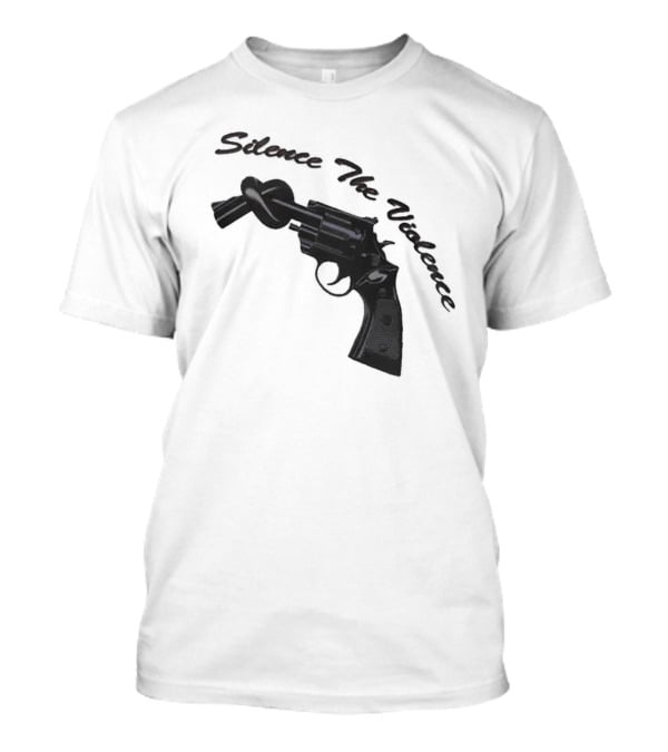 Baltimore Silence The Violence Knotted Gun T-Shirt