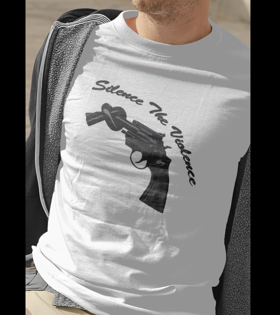 Baltimore Silence The Violence Knotted Gun T-Shirt