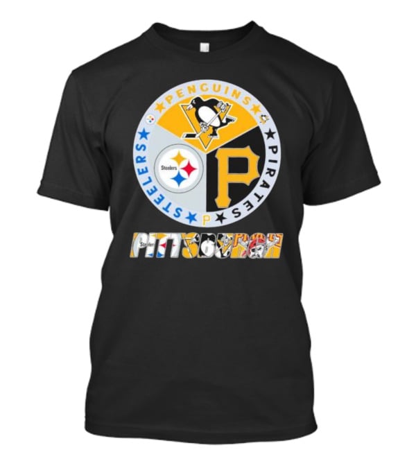Pittsburgh Steelers Penguins Pirates Emblem T-Shirt