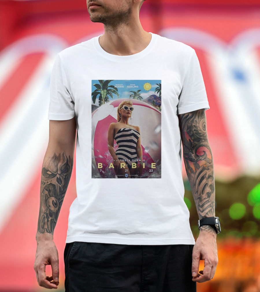Margot Robbie Ryan Gosling Barbie 7 21 23 A Film By Greta Gerwig T-Shirt