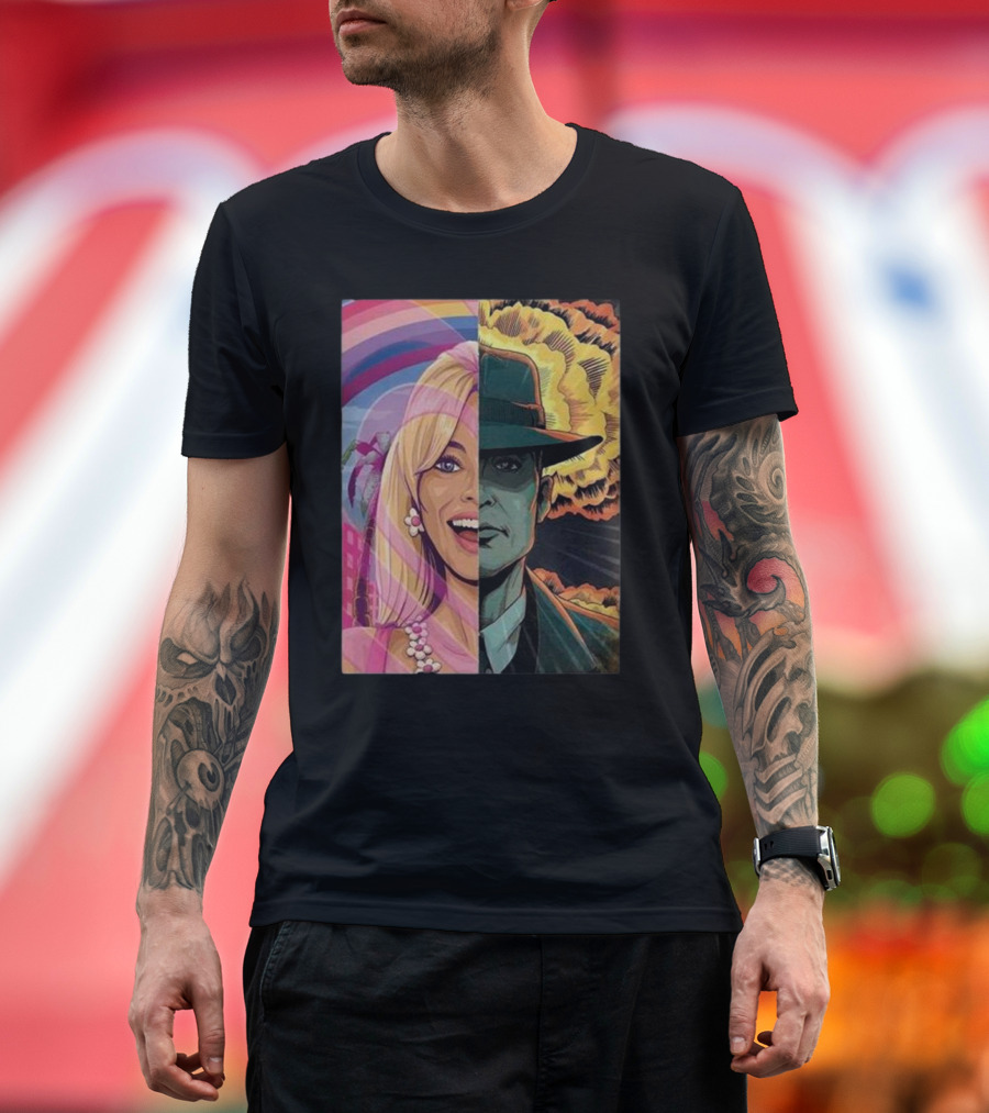 Christopher Nolan 18 Days Barbie x Oppenheimer Barbenheimer Home Decor Explosion T-Shirt