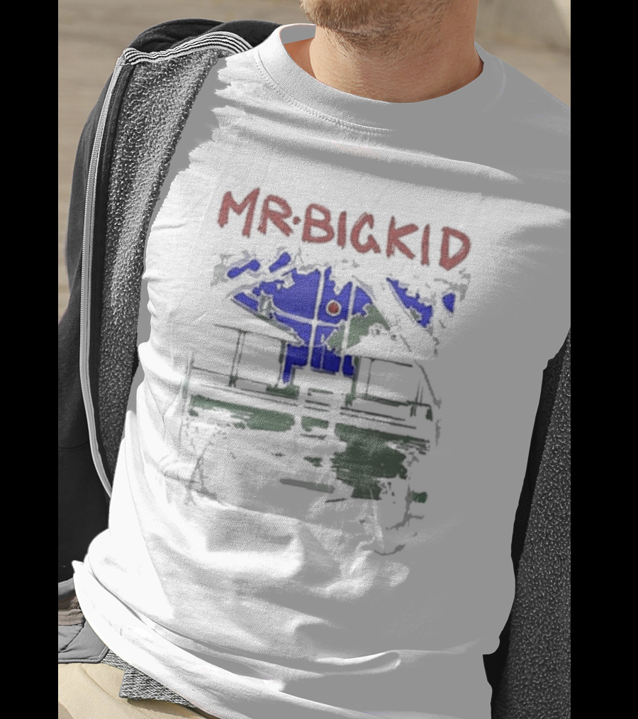 MR Big Kid Madcap Cabin In Blue Night Sketched Scene T-Shirt