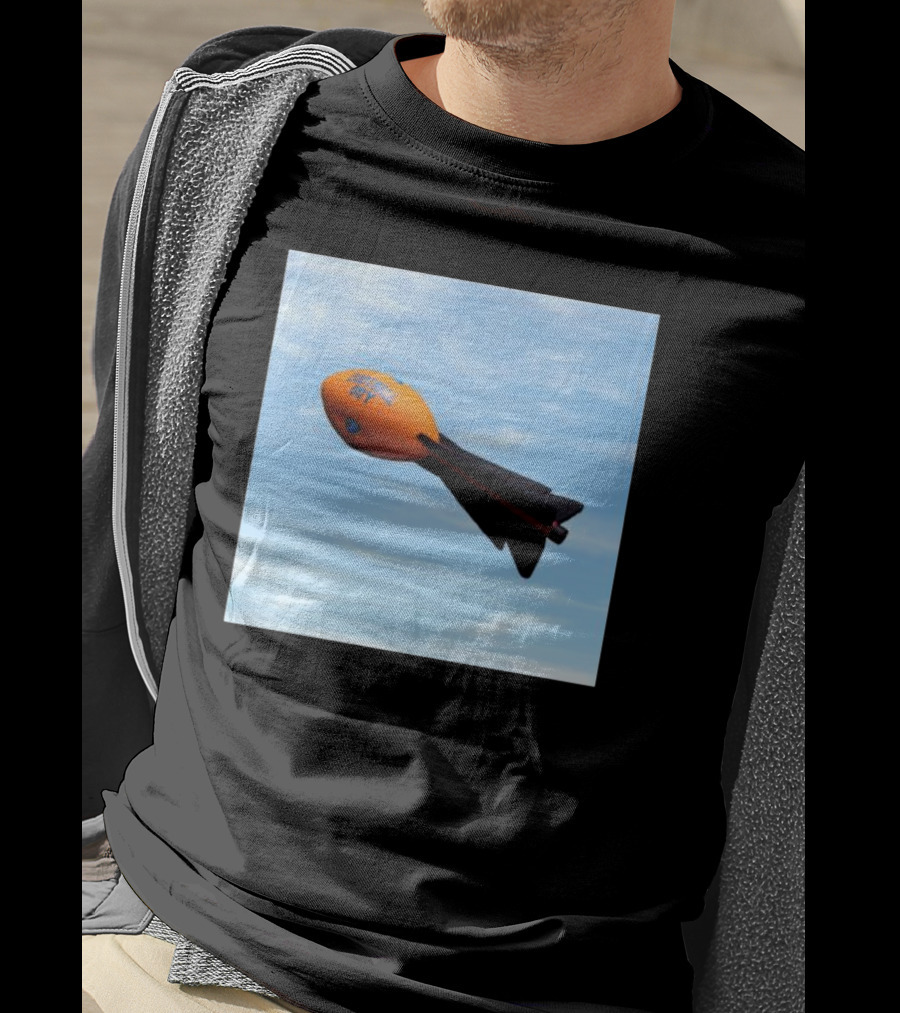 Football Guy Rocket Sky Launch T-Shirt