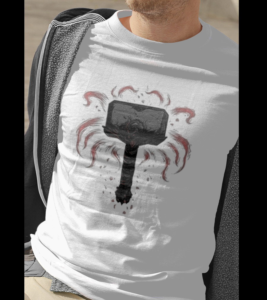 Hammer Of The Archangel With Red Fiery Aura T-Shirt