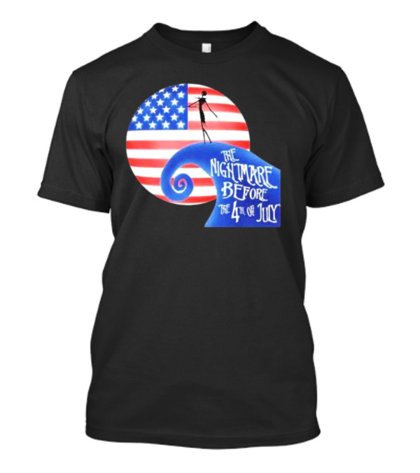 The Nightmare Before The 4th Of July American Flag Spiral T-Shirt