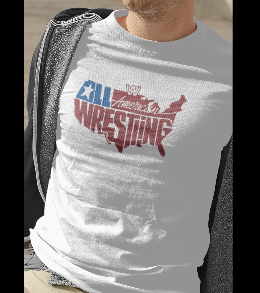 Homage All American Wrestling USA Map T-Shirt