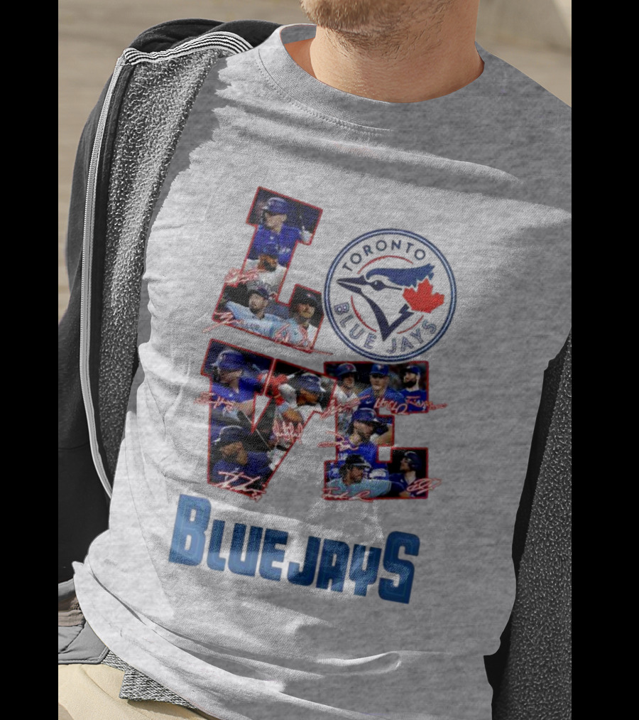 Toronto Blue Jays Love Team Signatures Baseball T-Shirt