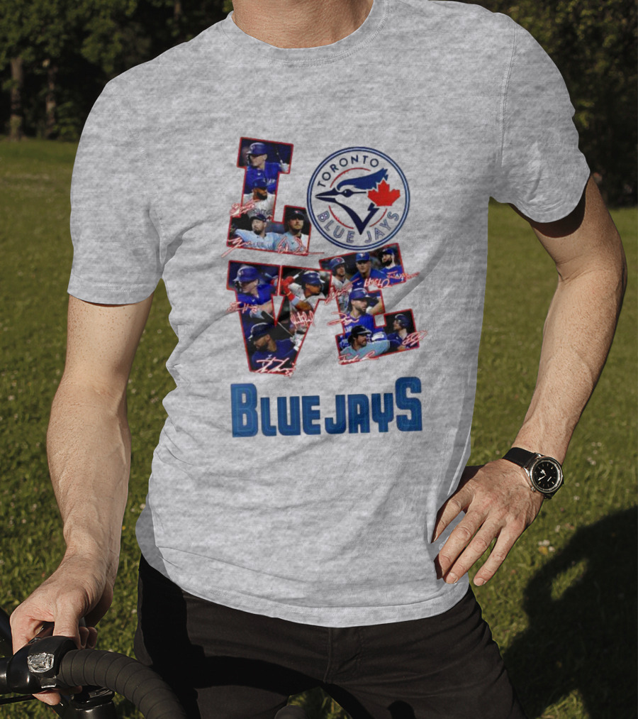 Toronto Blue Jays Love Team Signatures Baseball T-Shirt