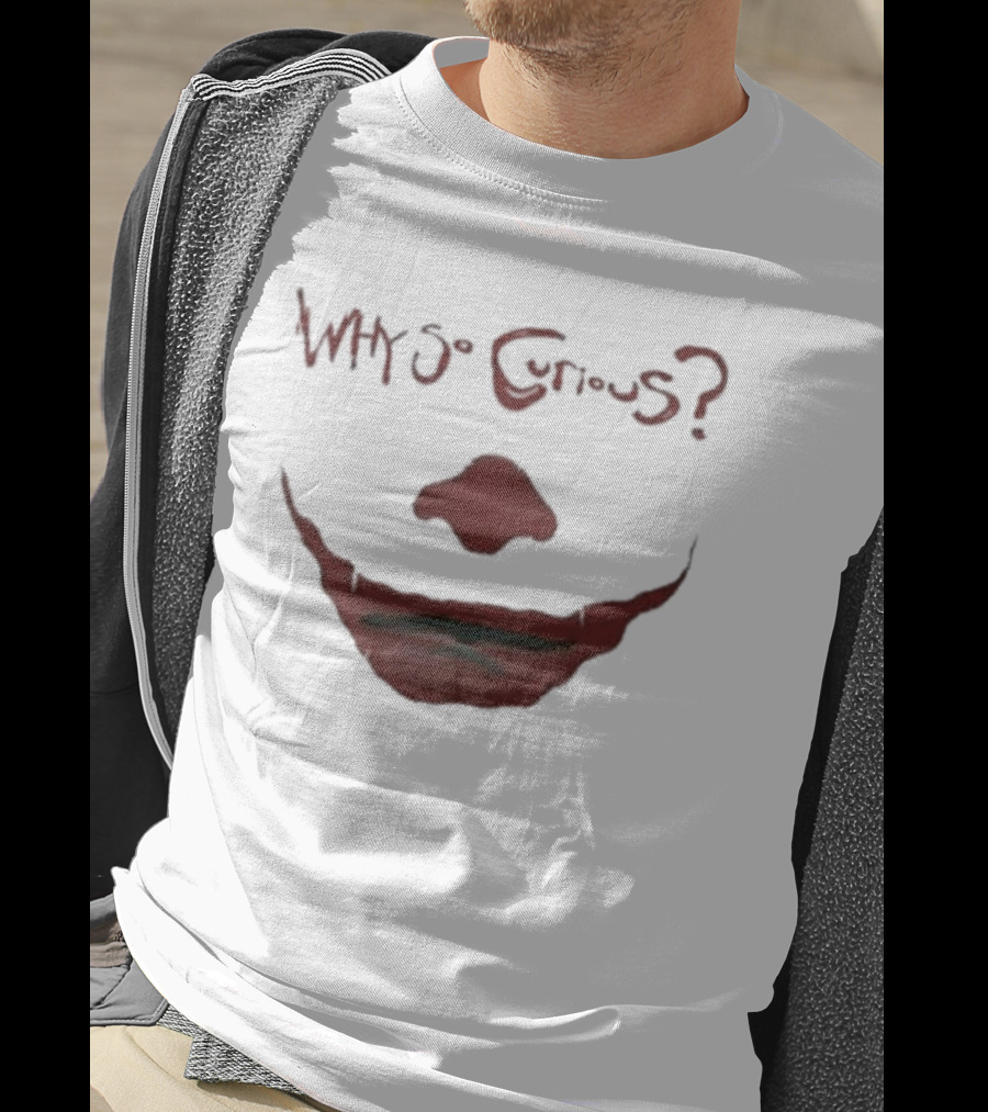 Why So Curious Joker Face Red Grin T-Shirt
