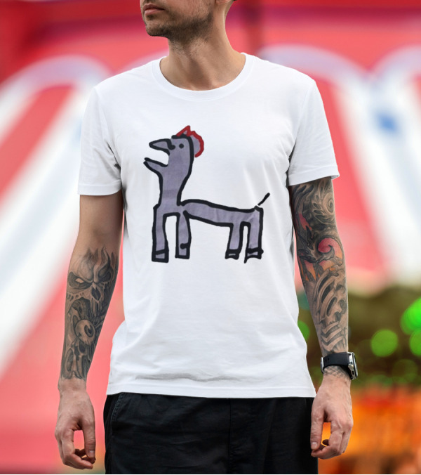 Premium T-Shirt: Jeremy Frieser Kimpie Paarntie Drawing with Red Mane T-Shirt Jeremy Frieser Kimpie Paarntie Drawing with Red Mane T-Shirt