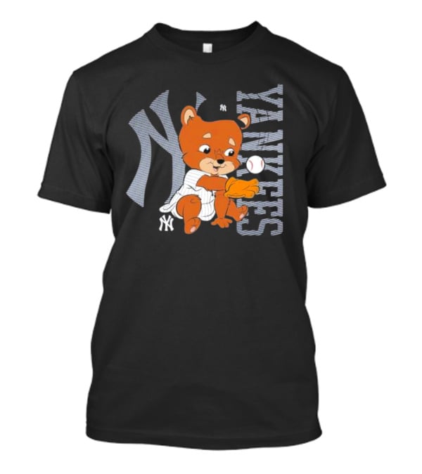 Yankees Infant Mascot Bear With Baseball And Iconic NY T-Shirt