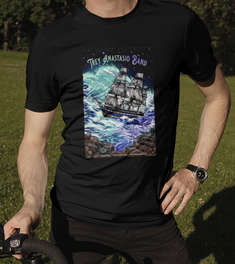 Trey Anastasio Band July 6 Ship In Stormy Sea T-Shirt