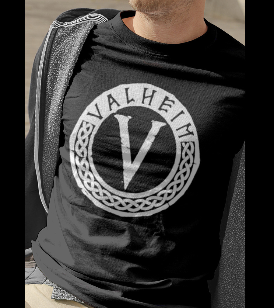 Valheim Emblem Celtic Knot Circle Badge T-Shirt