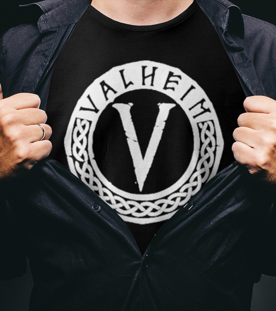 Valheim Emblem Celtic Knot Circle Badge T-Shirt