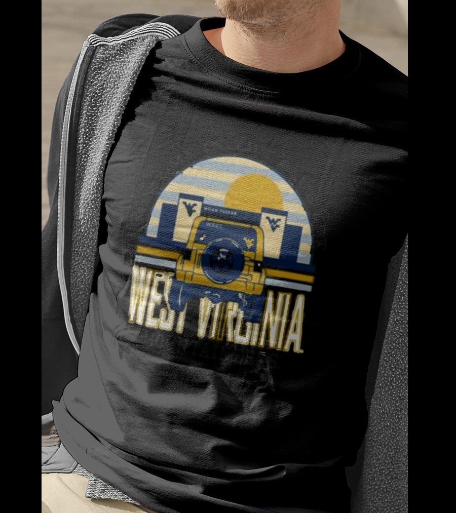 West Virginia Mountaineers Meet Me In The Blue Lot Milan Puskar Stadium Jeep T-Shirt