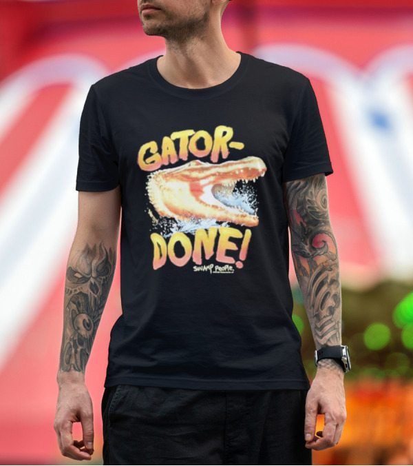 Premium T-Shirt: Gator Done Swamp People Alligator Splash T-Shirt Gator Done Swamp People Alligator Splash T-Shirt