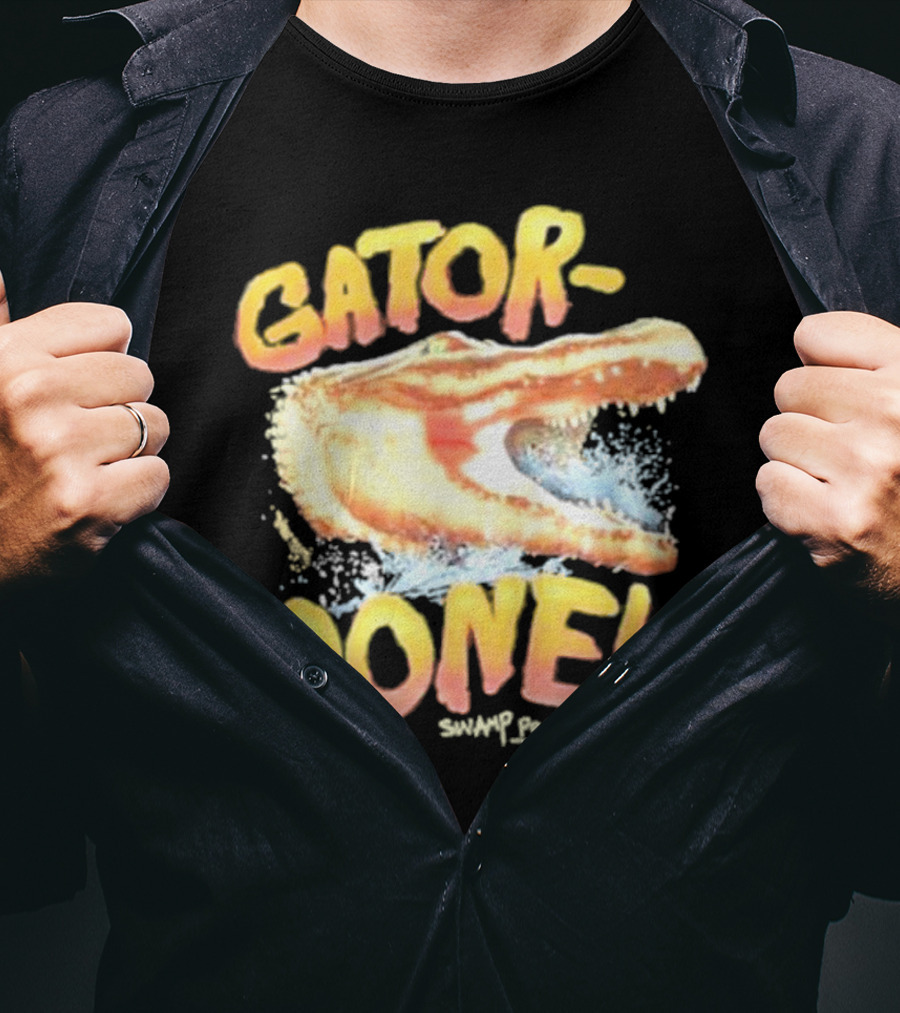 Gator Done Swamp People Alligator Splash T-Shirt