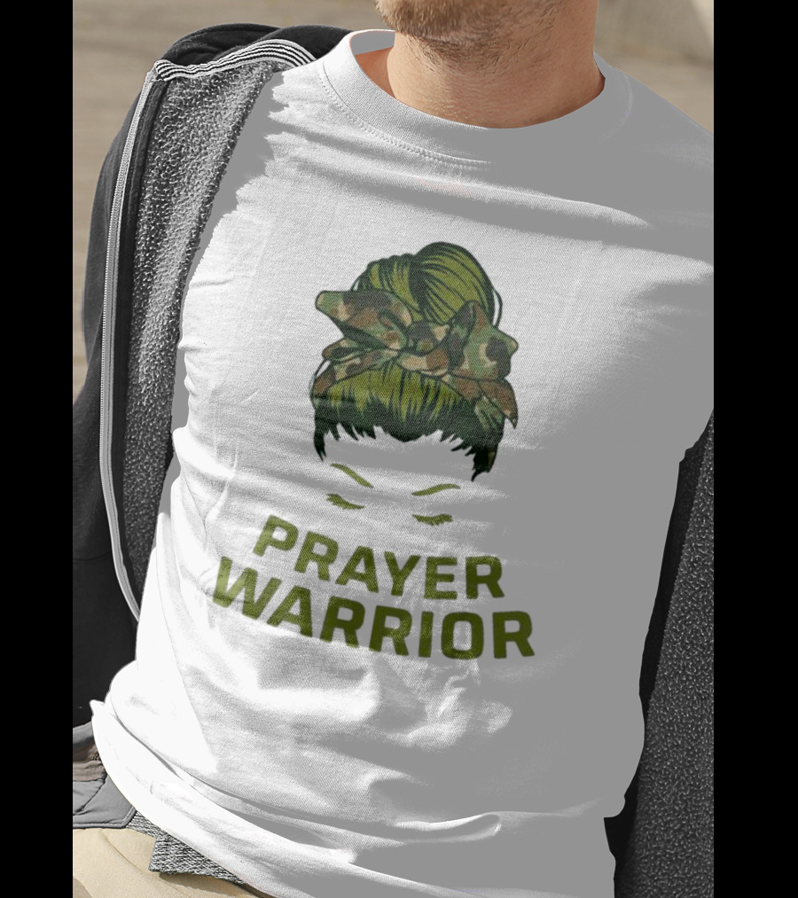 Prayer Warrior Camo Faith God Jesus Christian Women T-Shirt
