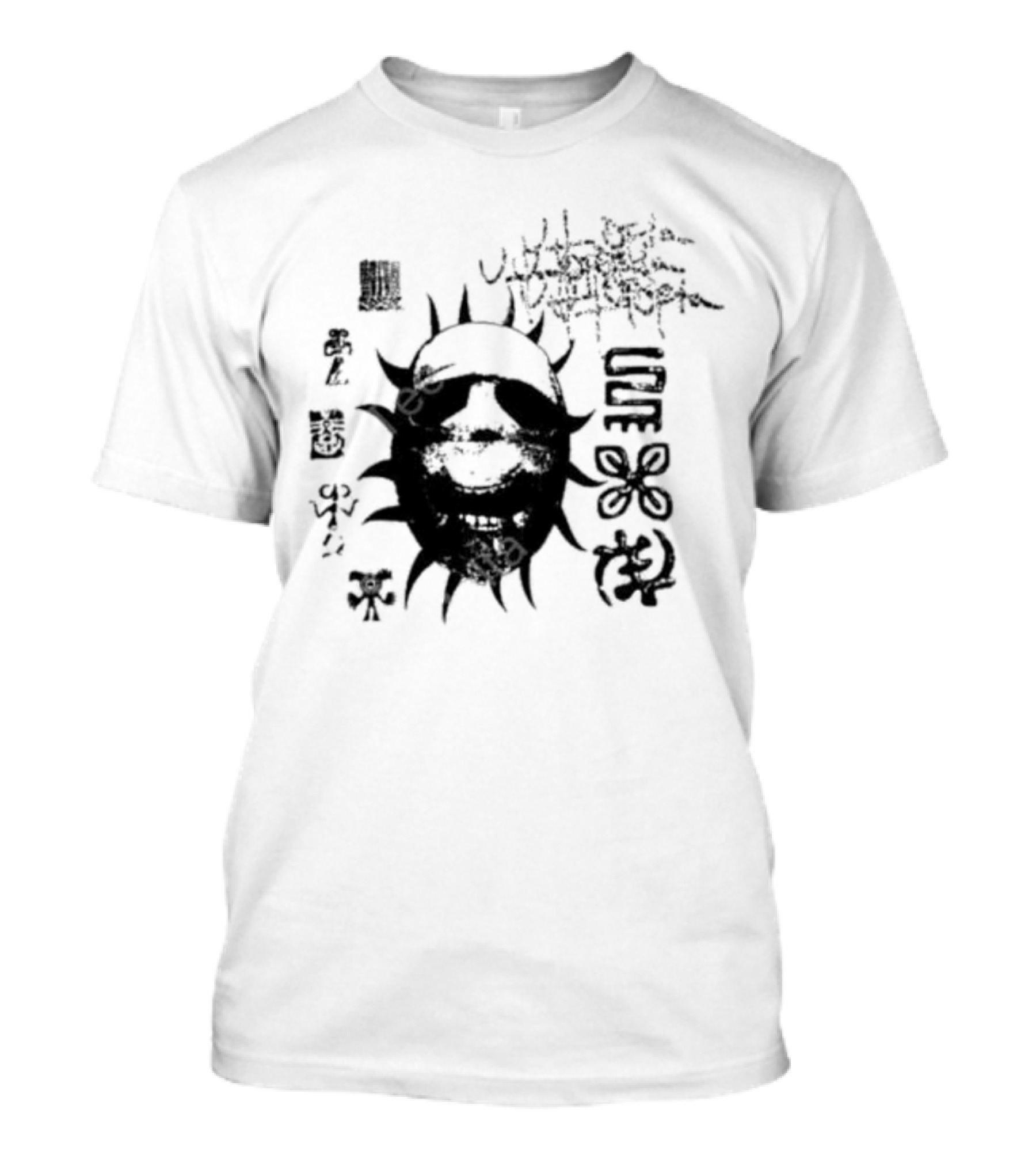 Travisscott Topia Pack Grinning Sun Tribal Symbols T-Shirt