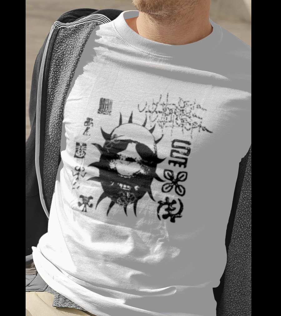 Travisscott Topia Pack Grinning Sun Tribal Symbols T-Shirt
