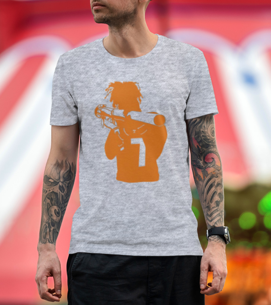 Bigorangeheupel Bazooka Joe 7 Football Player T-Shirt
