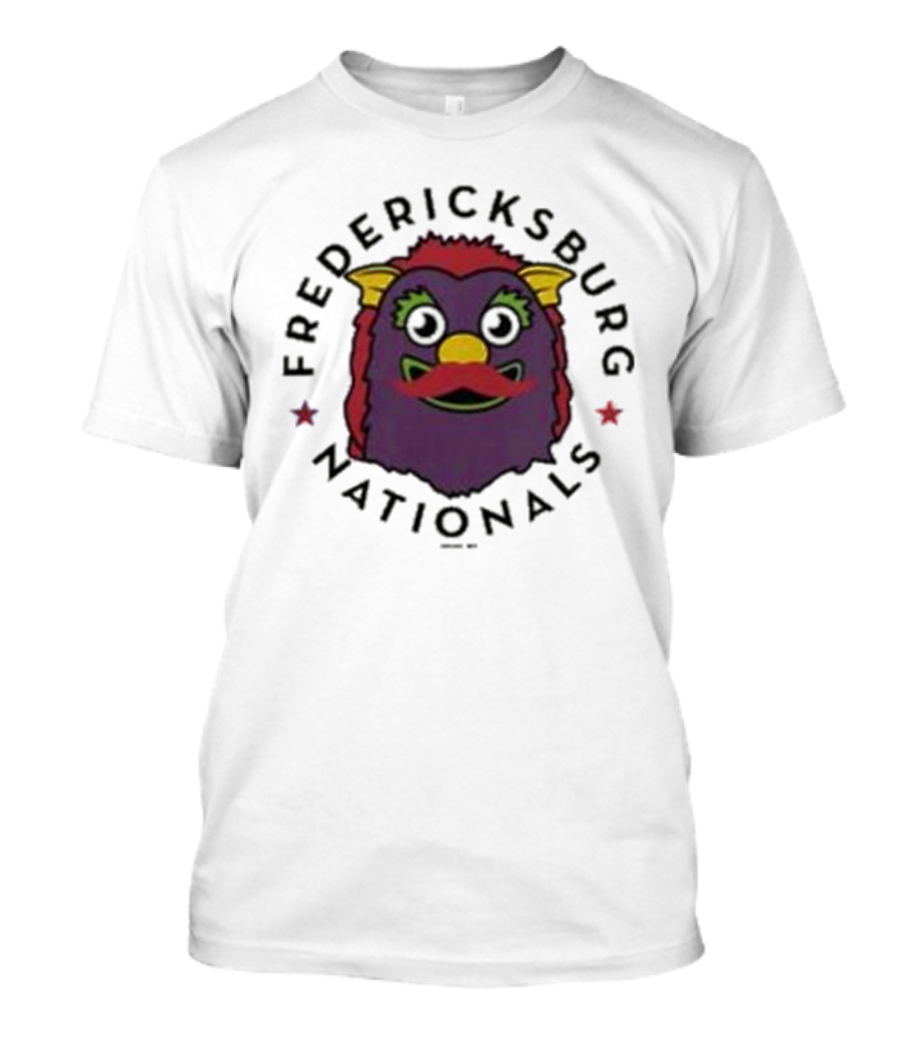 Fredericksburg Nationals Gus Mustache Colorful Mascot T-Shirt