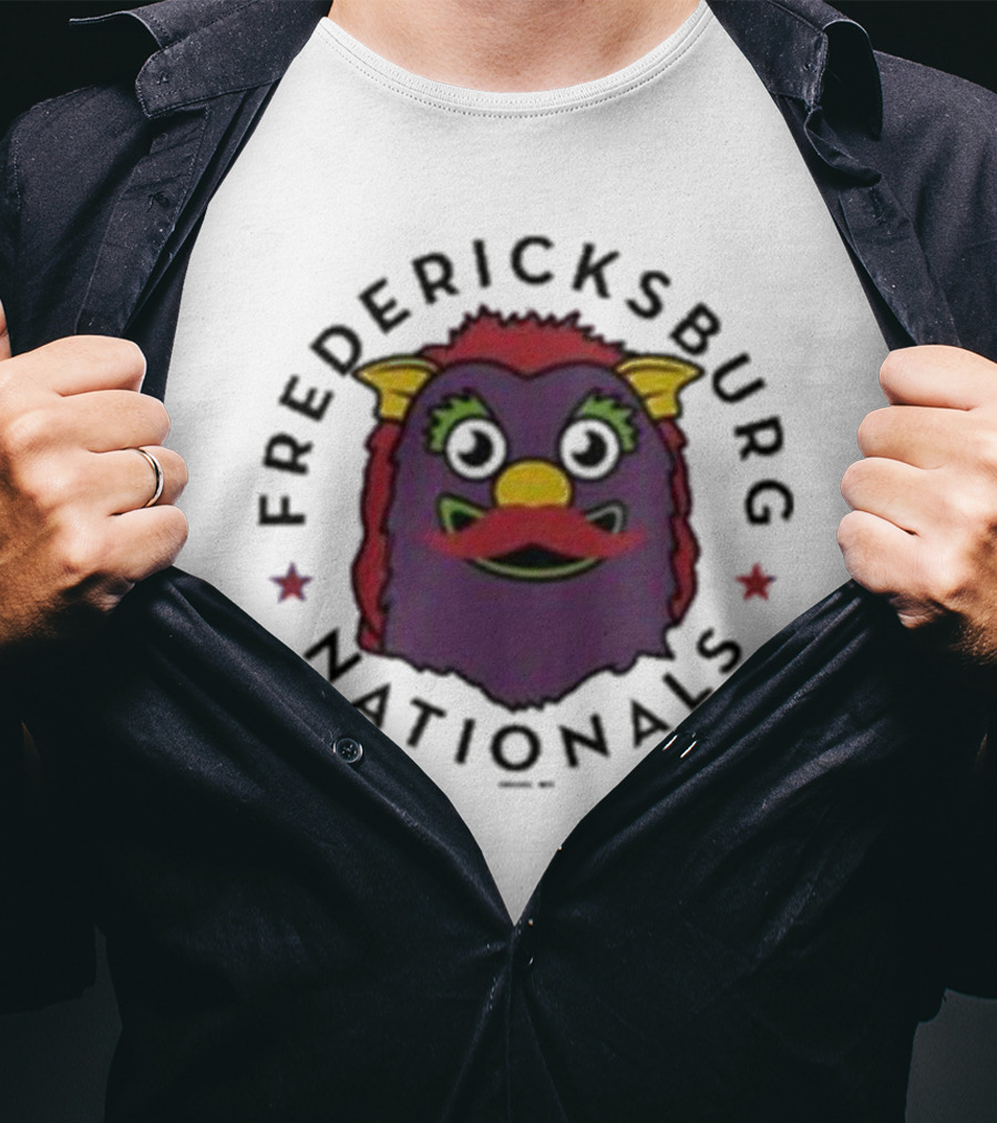 Fredericksburg Nationals Gus Mustache Colorful Mascot T-Shirt