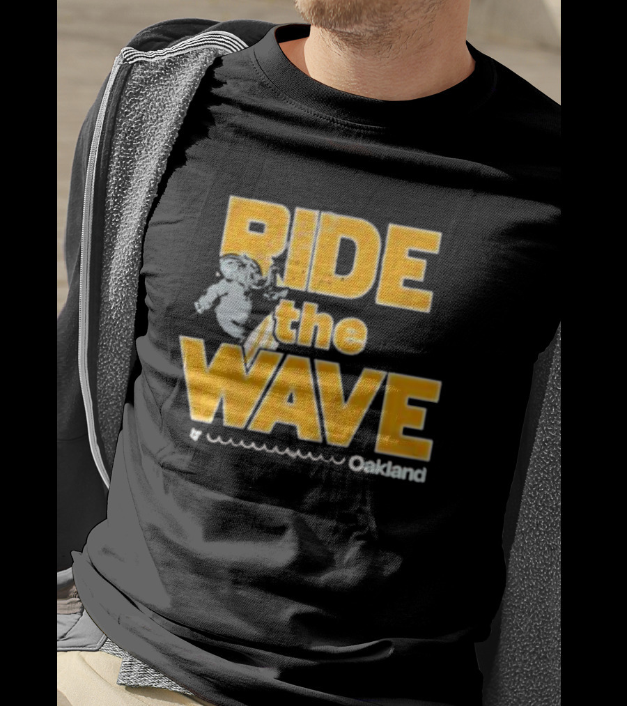 Ride The Wave Oakland Surf Elephant T-Shirt