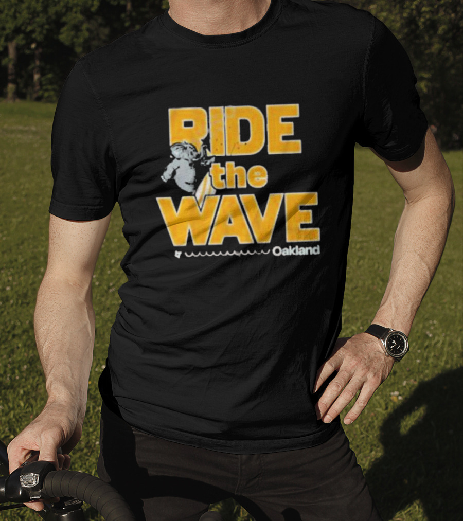 Ride The Wave Oakland Surf Elephant T-Shirt