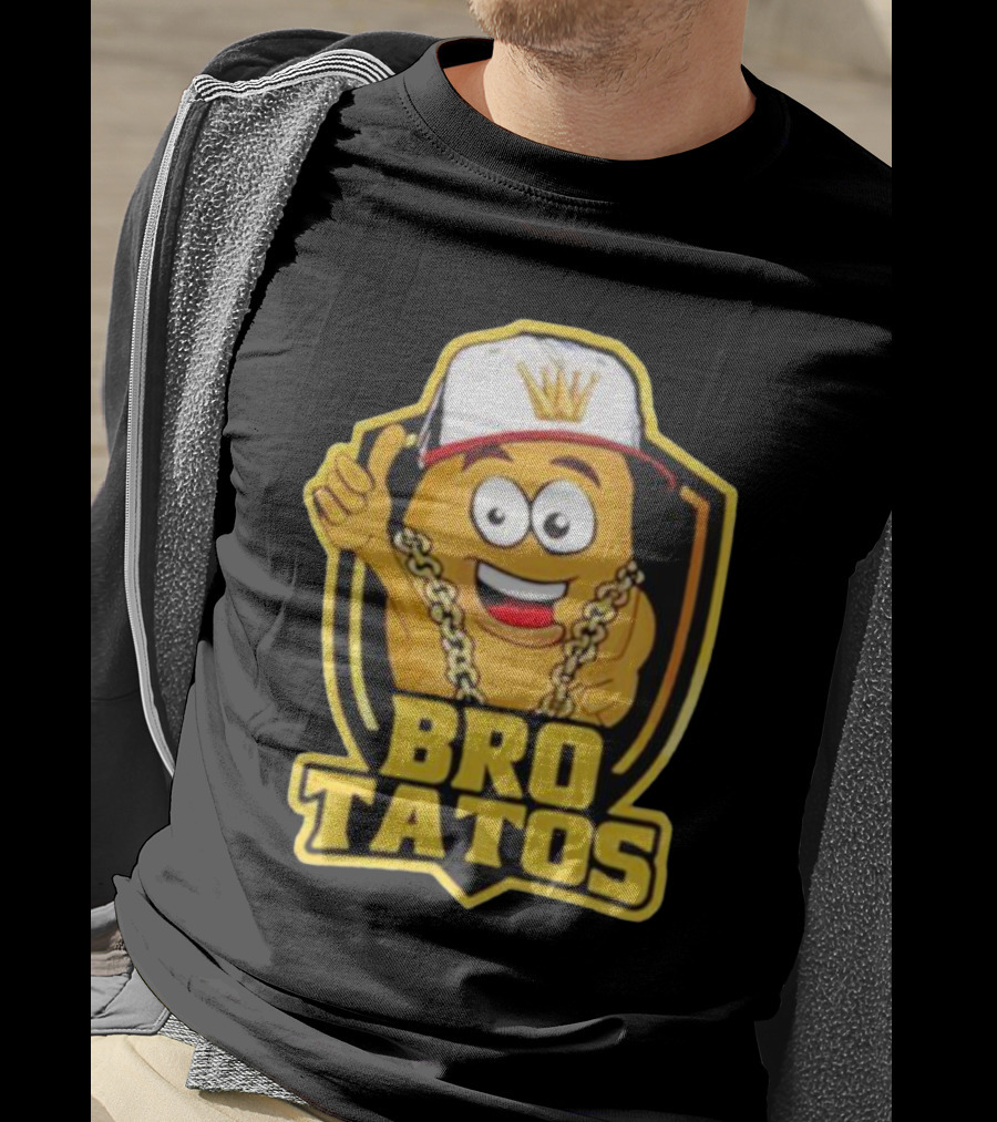 Brotatos Cartoon Potato With Gold Chain And Cap T-Shirt
