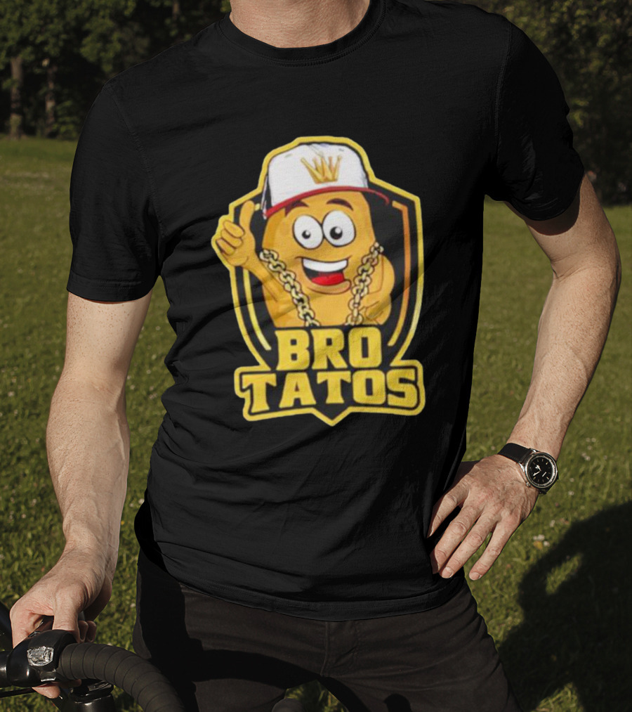 Brotatos Cartoon Potato With Gold Chain And Cap T-Shirt