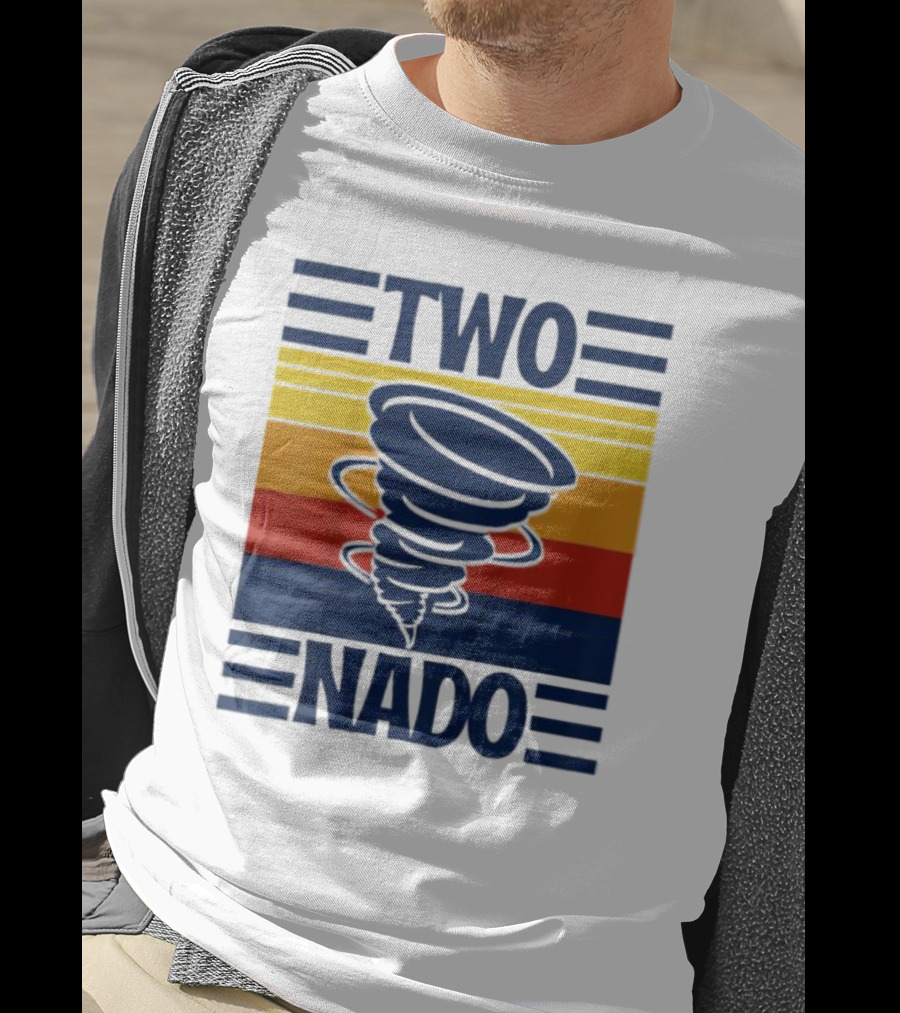 Two Nado Retro Tornado Stripe T-Shirt