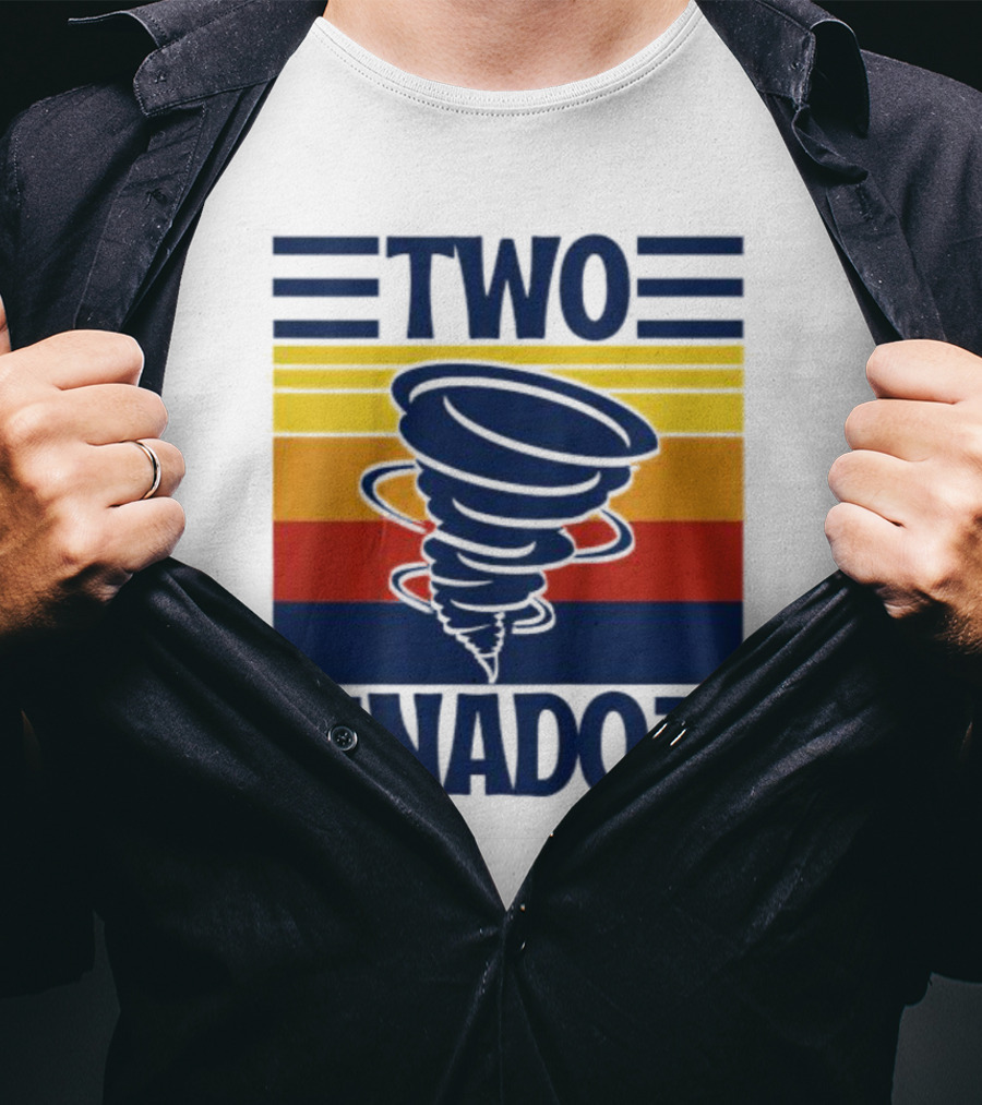 Two Nado Retro Tornado Stripe T-Shirt