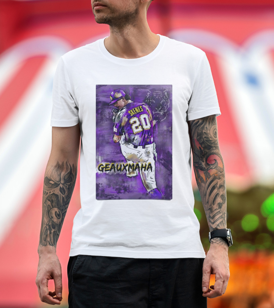 Paul Skenes Geauxmaha LSU Tigers Baseball T-Shirt
