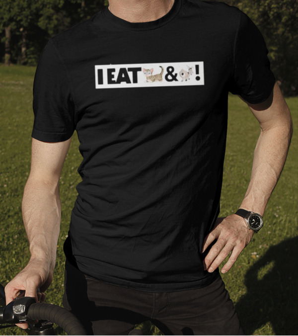Racyreecie I Eat Cat And Donkey Fun Expression T-Shirt