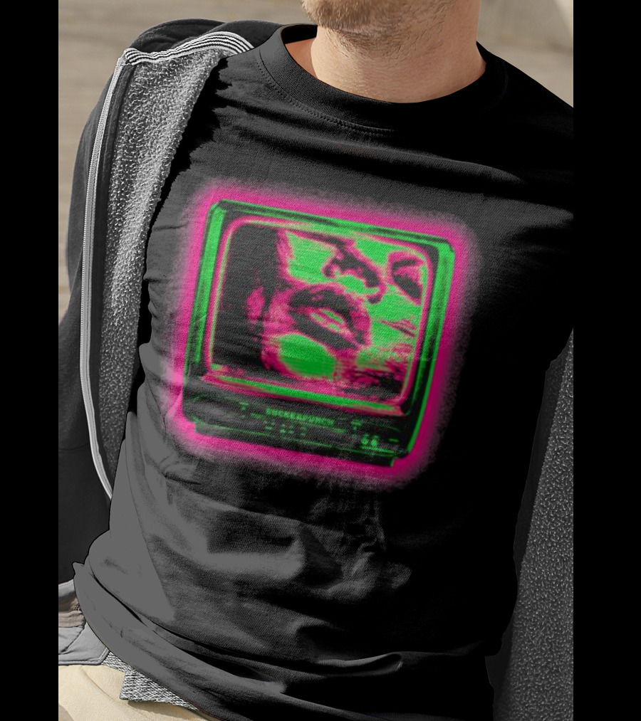 Suckerpunch TV Neon Lips Retro Screen T-Shirt