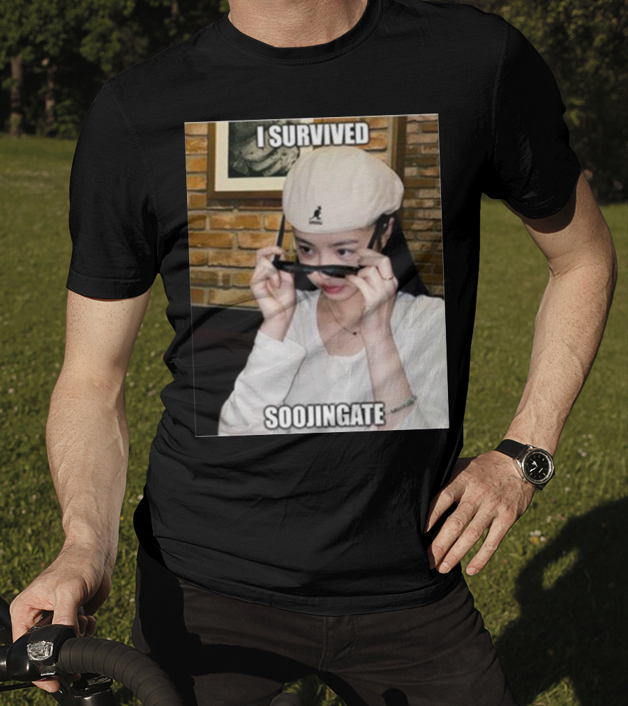 I Survived Soojingate Beret Sunglasses Meme T-Shirt